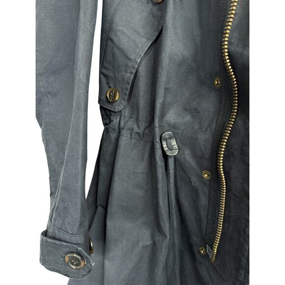 Nicholas K x Free People Byard Trench Coat with Waxed Cotton Size XS Like New - Picture 13 of 16